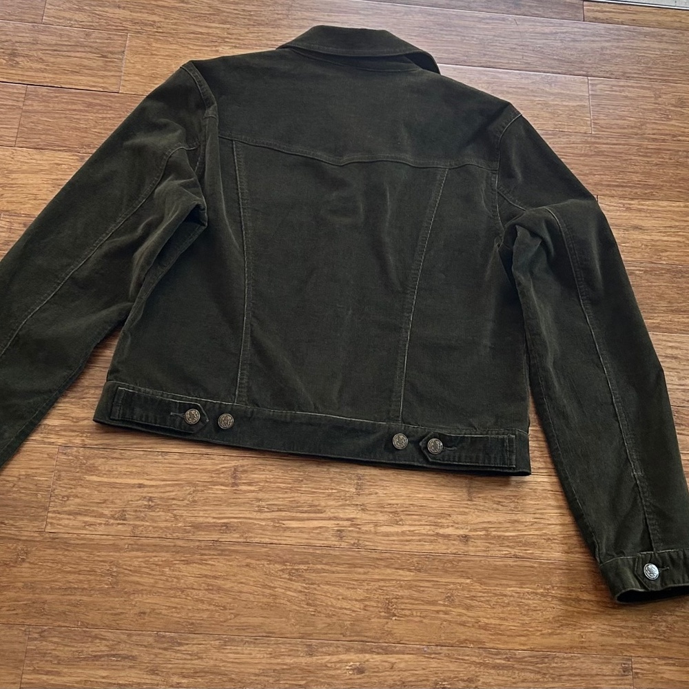 Willi Smith Olive Green Women Corduroy Jacket, Size M - Picture 16 of 16